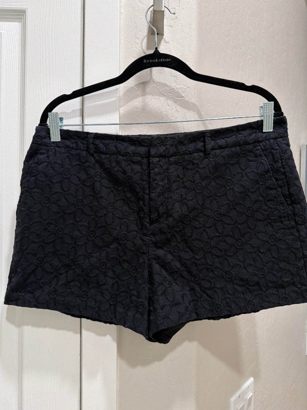 Floral Black Shorts